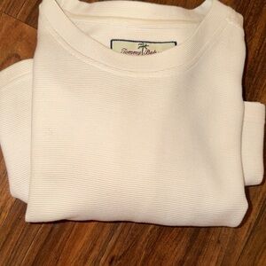 Tommy Bahama Men's Cream Short Sleeve Textured Shirt sz XL